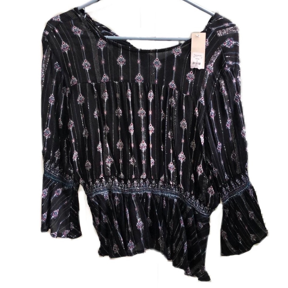 Boho, cinched waist blouse